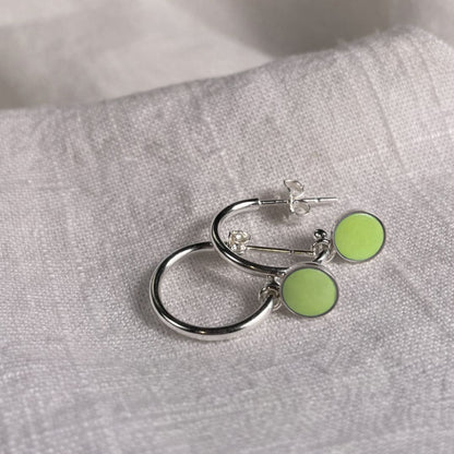 Signature Silver Hoop Drop Earrings